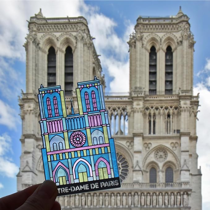 Metal Bookmarks with Transparent Design - Notre Damede Paris Book Mark for Readers, Aesthetic Book Markers for Kids, Teens, Teachers, Students, Gifts for Book Lovers, Writers, Reading Women & Men