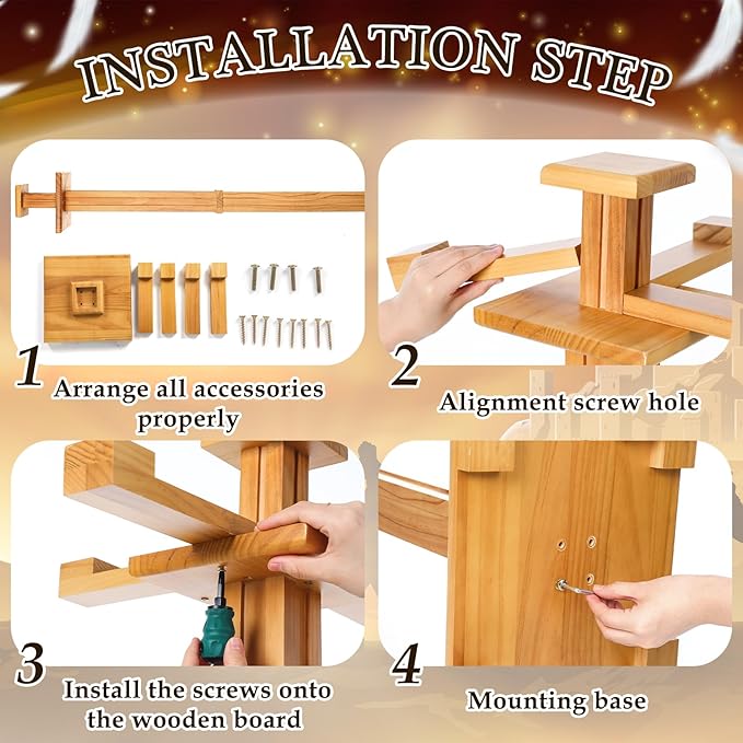 Mumufy 48 Inch Tall Advent Church Stand Candleholder Set of 5 Purple Pink White Candles Wood Nativity Candle Stand with Metal Arch Christmas Candlestick Holder for Christmas Church Holy(Natural Wood)