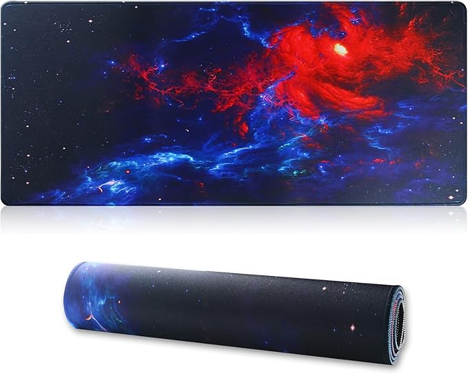 Large Gaming Mouse Pad with Stitched Edges,[27.5x11.8In] Extended Mouse Pad with Non-Slip Natural Rubber Base for Gamer/Desktop/Office/Home (70x30 Anying)