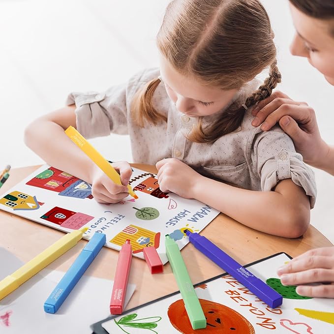 Aesthetic Highlighters, 8 Pack Marker Pens, Assorted Color Highlighters,Cute Pastel Highlighte, No Bleed Highlighte for Bible Journaling Planner Notes School Supplies