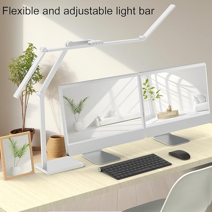 36 W 3000 LM Ultra Bright Architect Desk Lamp with Base, 47.4 Inch Wide Tall Overhead Desk Light for Home Office, Dimmable Table Light with Remote for Desktop Working,Drafting,Reading