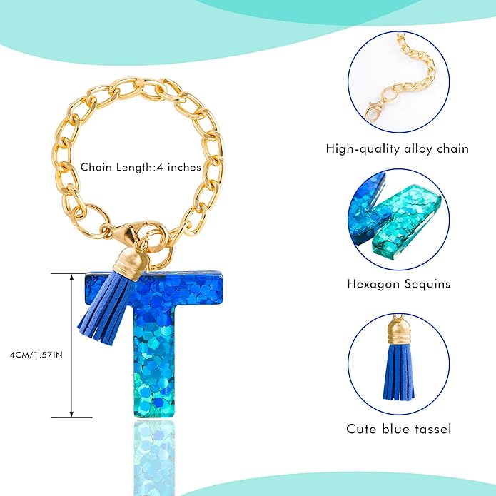 Letter Charm Accessories for Stanley Cup 1 PCS Cute Initial Keychain Handle Charm for Stanley Tumbler for Women