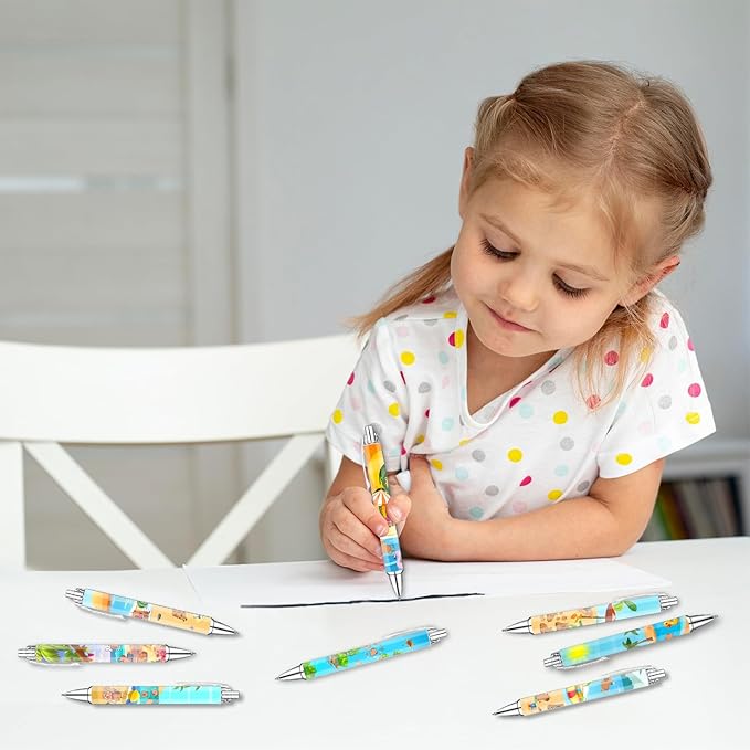 Idealmuzik 8-Pack Capybara Gel Pens – Cute Animal Pens with Unique Capybara Designs, Smooth Writing Ink Pens for School, Office, Journaling, Fun Gift for Kids, Teens & Capybara Lovers