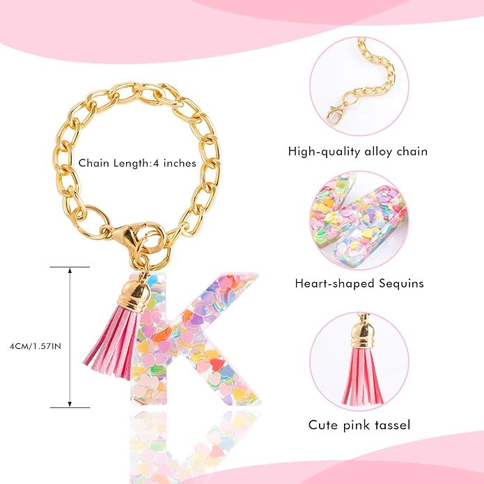 Letter Charm Accessories for Stanley Cup 1 PCS Cute Initial Keychain Handle Charm for Stanley Tumbler for Women