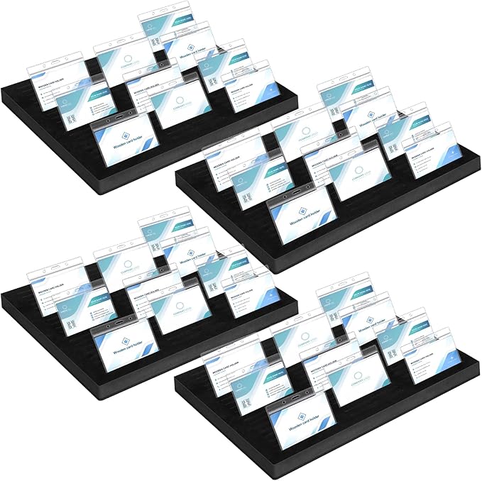Lincia 4 Pcs Name Badge Holder ID Badge Tray Organizer Name Badge Organizer Badge Foam Holds 60 Badges ID Tag Name Badge Organizer Name Tag Holders for Office, 16 3/4 x 12 x 1 1/4 Inch