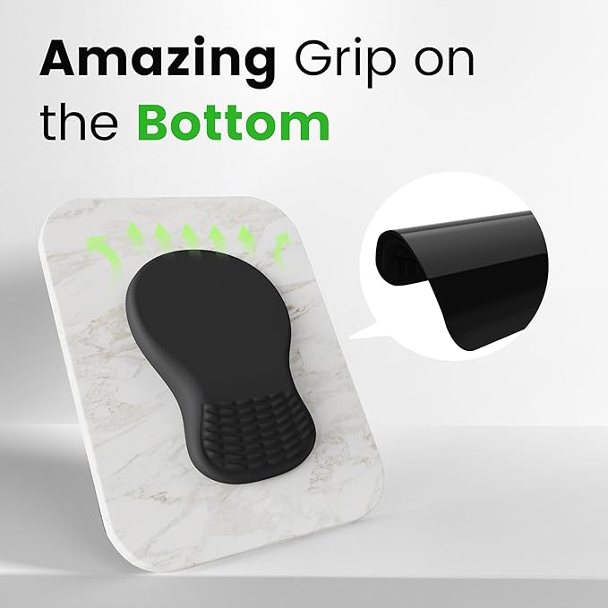 MEKASS Ergonomic Mouse Pad with Wrist Rest, Memory Foam Wrist Support for Carpal Tunnel Pain Relief, Non-Slip PU Base, Comfortable Mousepad for Office Home (Black)