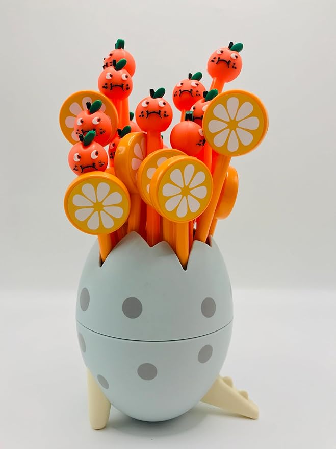 40 Pcs Cute Orange Gel Ink Pens Fun Kawaii Pens Fruit Writing Pens 0.5 mm Black Ink Cool Pens Novelty Fun Pens for Kids School Office Home Supplies Student Present(Cute Orange)
