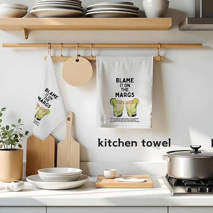 Margarita Gifts Kitchen Towels, Gifts for Margarita Lovers Decorative Hand Towels for Bathroom, Cocktail Themed Gift Dish Tea Towel for Kitchen Bar Cart Pub, 16x24 Inch