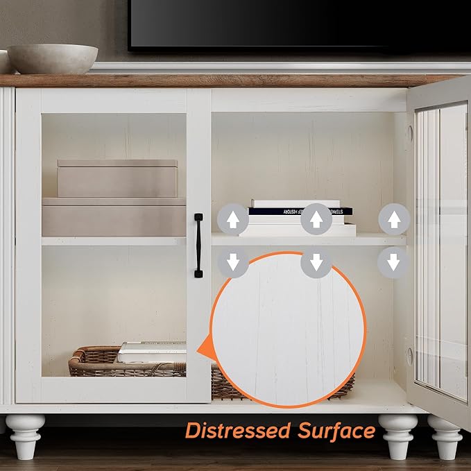 WAMPAT 5 Tier Wooden Bookcase 72" Tall Bookshelf with Adjustable Shelves and Storage Cabinet，Library Wood Bookshelves for Living Room, Study Room, Bedroom, White