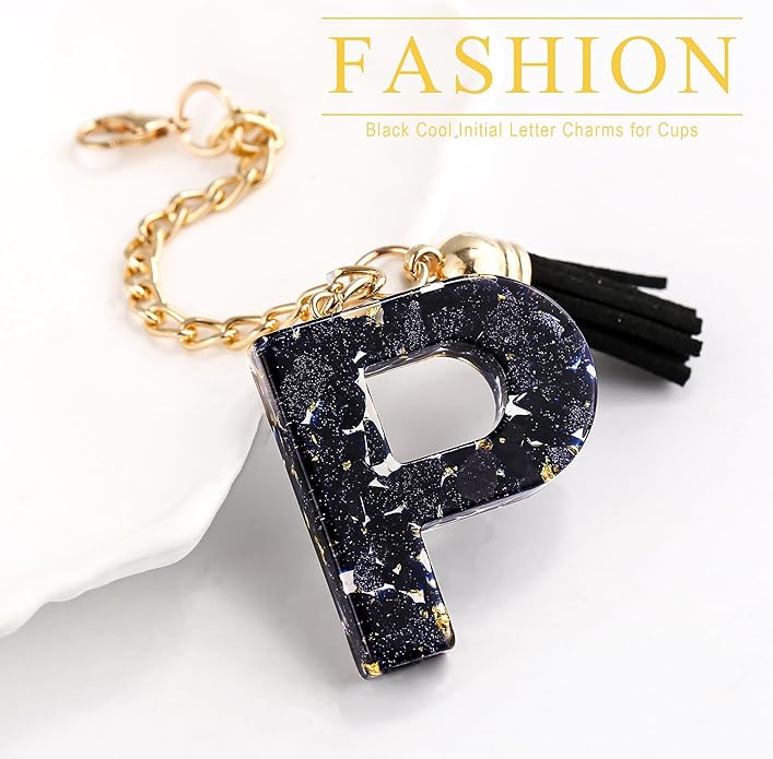 Letter Charm Accessories for Stanley Cup 1 PCS Cute Initial Keychain Handle Charm for Stanley Tumbler for Women