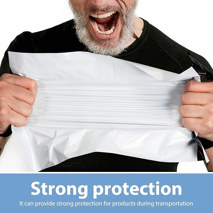 Metronic Poly Mailers 90000 Pack 12 x 15.5, Strong Adhesive Shipping Envelopes for Clothing, Waterproof Shipping Bags for Businesses, Flexible Mailers Poly Bags, Packages Bags Bulk, White