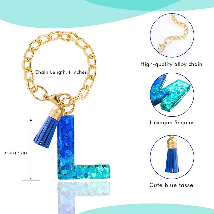 Letter Charm Accessories for Stanley Cup 1 PCS Cute Initial Keychain Handle Charm for Stanley Tumbler for Women