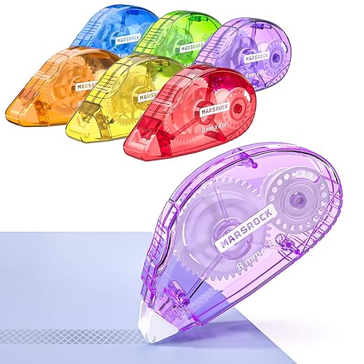 Double-Sided Adhesive Dots Roller – 6 Pack (0.31IN x 26FT) Dots Glue, Craft & Scrapbook Supplies for Gift Wrapping, Scrapbooking, and Photo Tape