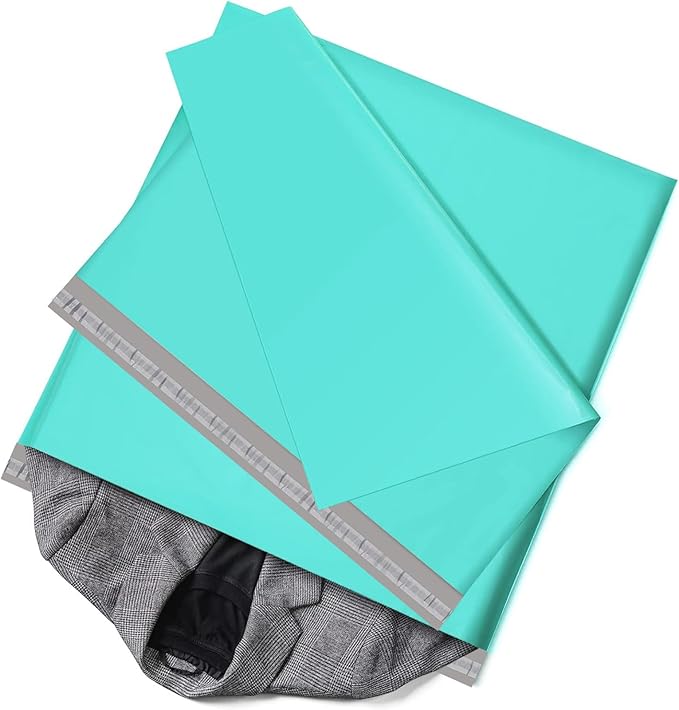 Metronic Poly Mailers 24×24 50 Pcs Large Shipping Bags for Clothes Plastic Mailers Strong Self Seal Adhesive Shipping Envelopes for Small Business Tear-resistant Mailer Bags Mailing Envelopes in Teal