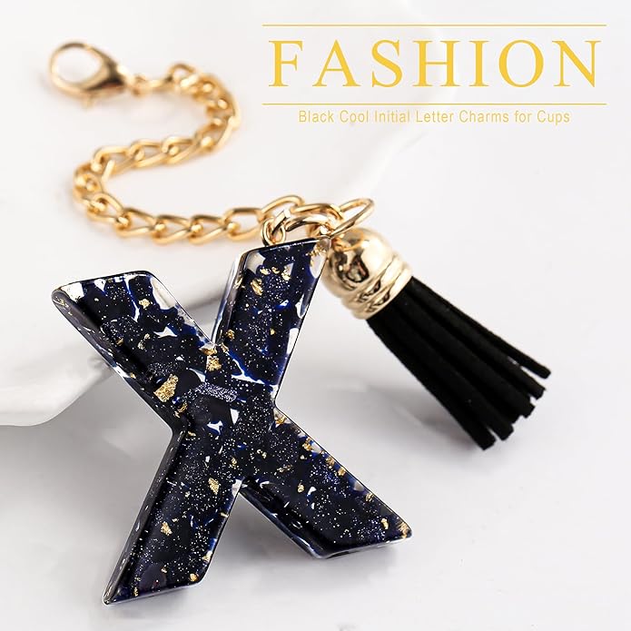 Letter Charm Accessories for Stanley Cup 1 PCS Cute Initial Keychain Handle Charm for Stanley Tumbler for Women