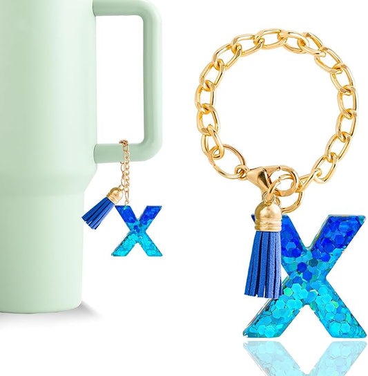 Letter Charm Accessories for Stanley Cup 1 PCS Cute Initial Keychain Handle Charm for Stanley Tumbler for Women