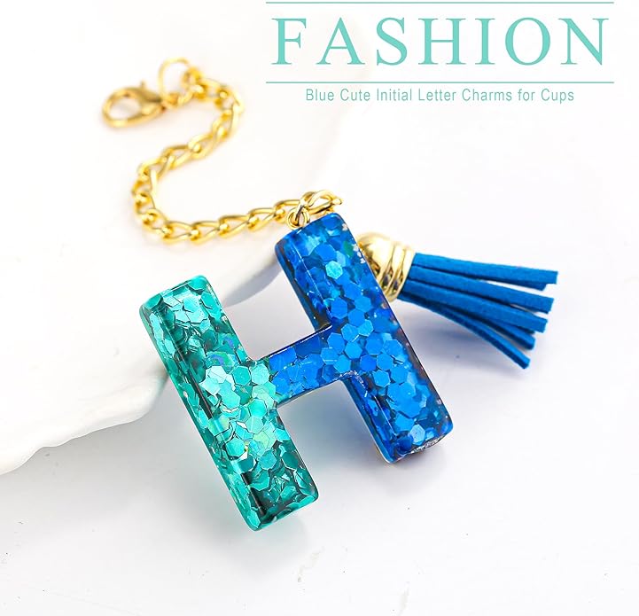 Letter Charm Accessories for Stanley Cup 1 PCS Cute Initial Keychain Handle Charm for Stanley Tumbler for Women