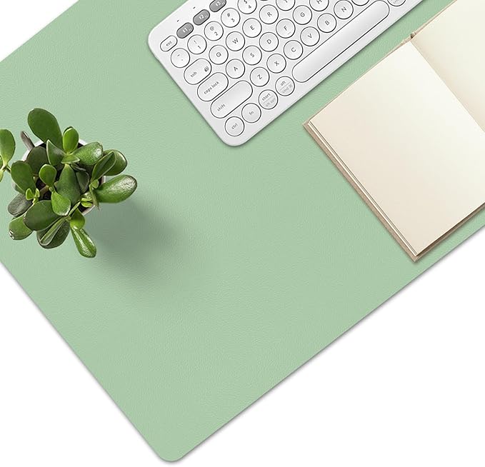 Mouse Pad and Keyboard Wrist Rest, Large Keyboard and Mouse Pad Set, Ergonomic Mousepad with Wrist Rest, Non-Slip Desk Mat Protector for Office, Home (31.5×15.7 Inches, Lake Green)