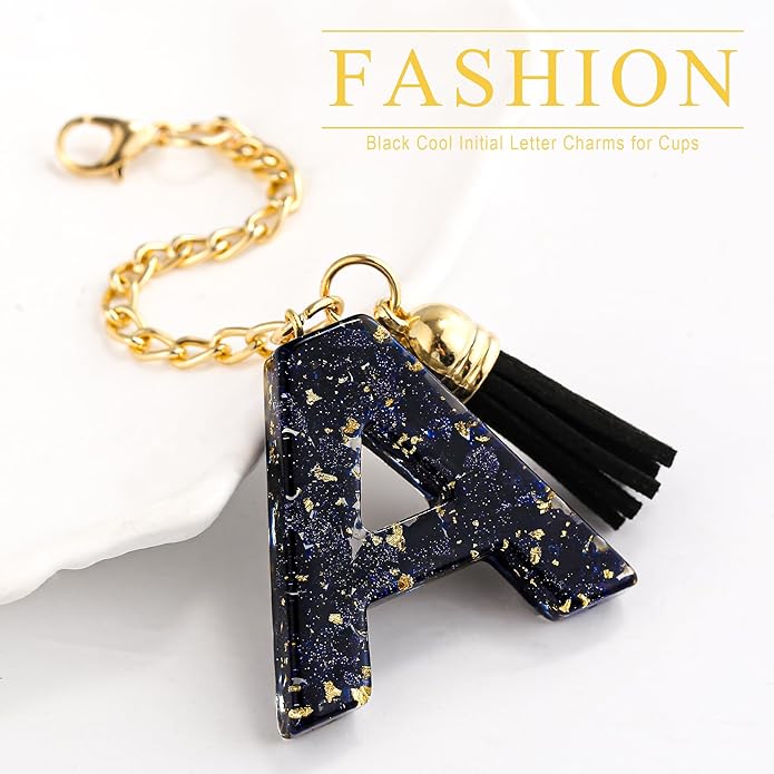 Letter Charm Accessories for Stanley Cup 1 PCS Cute Initial Keychain Handle Charm for Stanley Tumbler for Women