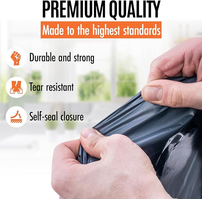 Large Shipping Bags | Jumbo Poly Mailers for clothes | Strong Thick Mailing Bags with Self Adhesive | Self Sealing Shipping Envelopes (17x24-10 Bags)