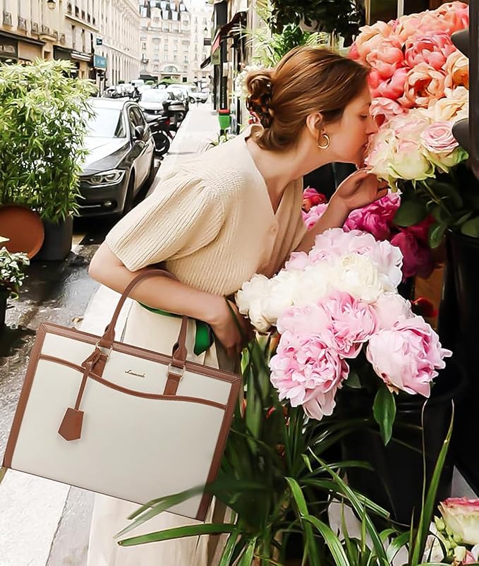 LOVEVOOK Laptop Tote Bag for Women, Office Work Bag Briefcase fit for 15.6 inch Laptop, Large Capacity Teacher Bag Handbag