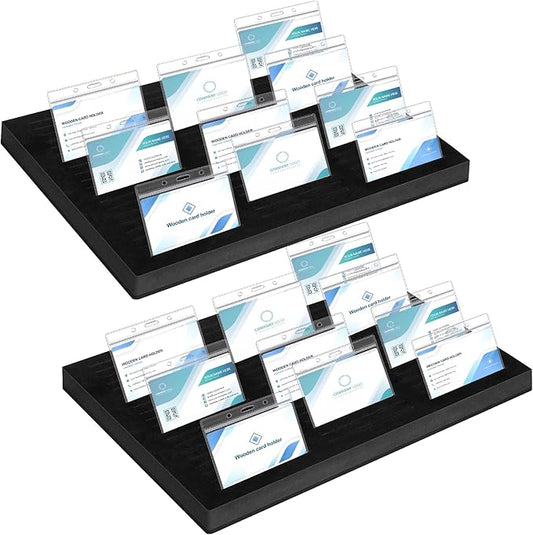 Lincia 2 Pcs Name Badge Holder ID Badge Tray Organizer Name Badge Organizer Badge Foam Holds 60 Badges ID Tag Name Badge Organizer Name Tag Holders for Office, 16 3/4 x 12 x 1 1/4 Inch