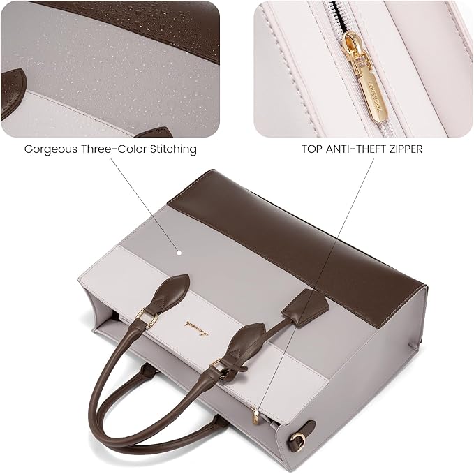 LOVEVOOK Laptop Tote Bag for Women, Work Totes Business Office Computer Briefcase with Clutch Purse