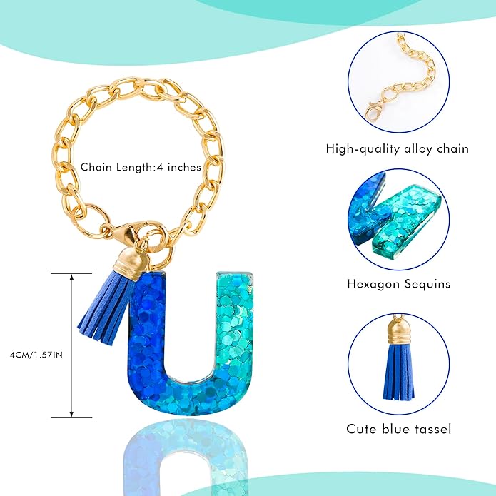 Letter Charm Accessories for Stanley Cup 1 PCS Cute Initial Keychain Handle Charm for Stanley Tumbler for Women