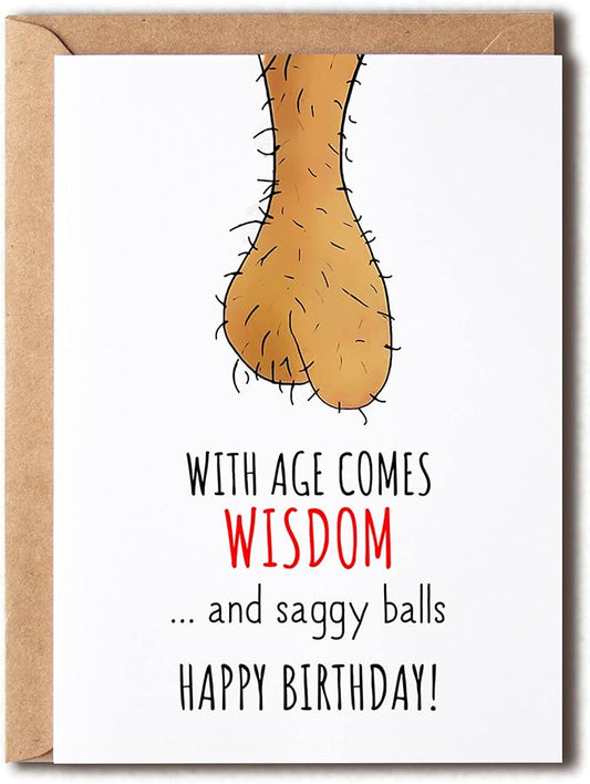 LillaGifts Birthday Cards For Him - Funny Rude Adult Theme Perfect For Birthday - Funny Anniversary Card For Husband And Boyfriend, 5 x 7 inches