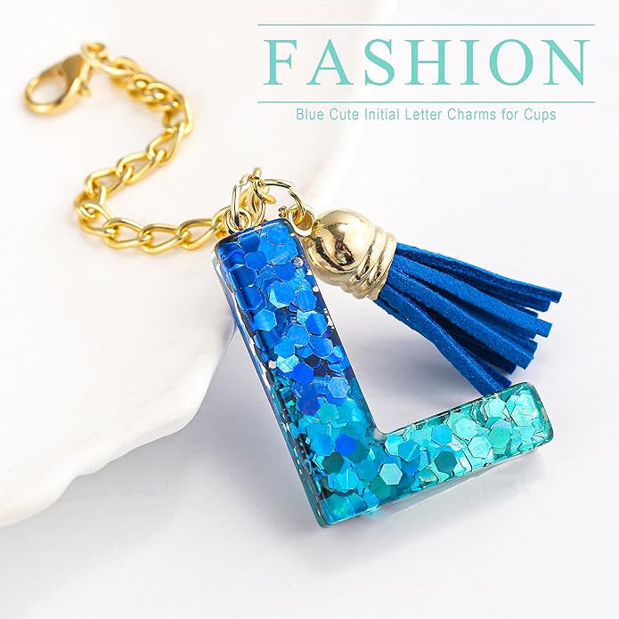 Letter Charm Accessories for Stanley Cup 1 PCS Cute Initial Keychain Handle Charm for Stanley Tumbler for Women