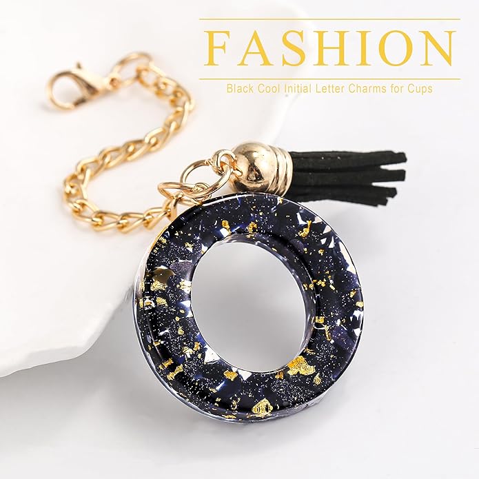 Letter Charm Accessories for Stanley Cup 1 PCS Cute Initial Keychain Handle Charm for Stanley Tumbler for Women