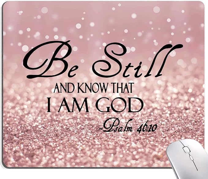Mouse Pad, Premium-Textured Mouse Mat, Non-Slip Rubber Base Mousepad for Laptop, Computer & PC,9.5×7.9 in,Bible Be Still