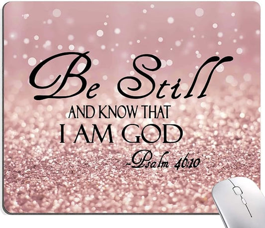 Mouse Pad, Premium-Textured Mouse Mat, Non-Slip Rubber Base Mousepad for Laptop, Computer & PC,9.5×7.9 in,Bible Be Still