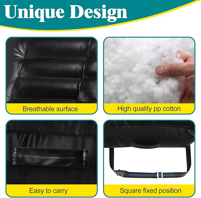 Leather Seat Cushion Extra-Thick Booster Seat with Breathable Bottom Layer Perfect for Office Chair or Car Seat Provides Support for Elderly or Those with Limited Mobility (1)