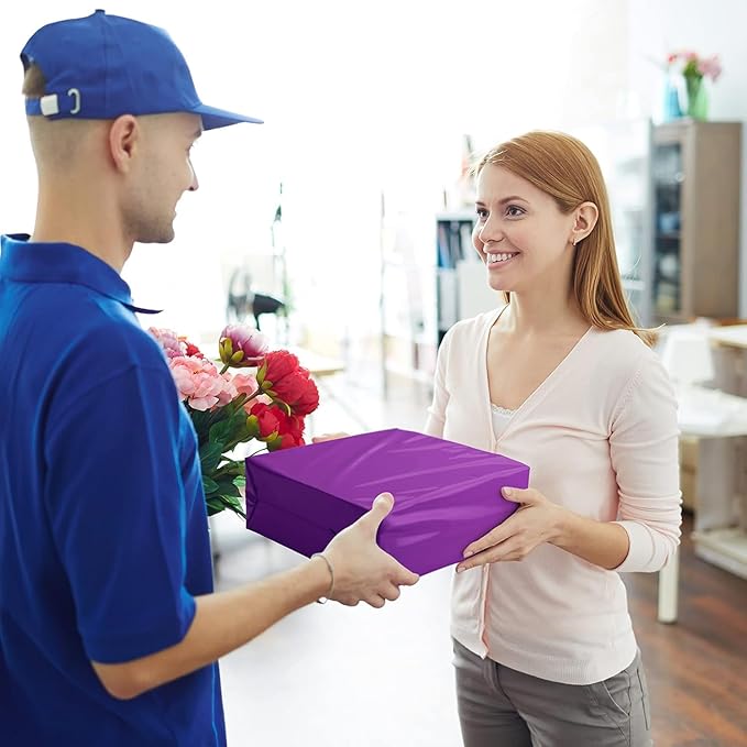 Metronic Poly Mailers 19x24 500 Pack Large Shipping Bags, Strong Adhesive Mailing Bags, Waterproof and Tear-Proof Multipurpose Envelopes for Clothing, Small Business,Boutique, Postal Bags Purple