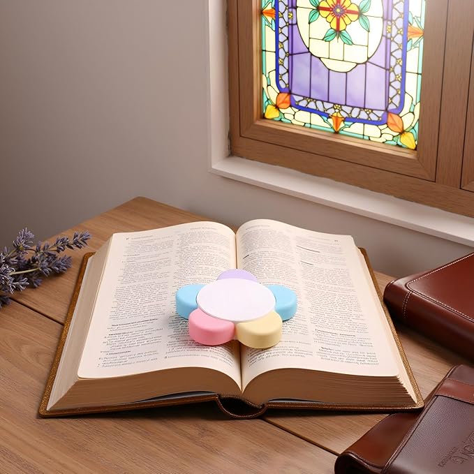 Leery Macaron Petals Highlighters,5-in-1 Flower Shape Watercolor Pen Set, Fluorescent Pastel Markers for Journaling, Note Taking, Office & School Aesthetic Supplies (5)