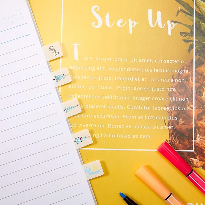 Outus 1280 Pieces Sticky Index Tabs Page Marker White Sticky Tabs Pop up Page Flags 1.6 x 0.5 Inch