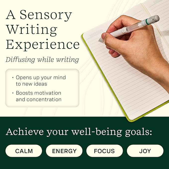 Lifelines Pen Diffuser Set, 4-Pack - 1mm Black Ballpoint Pens with Scented Essential Oil Blends – Aromatherapy Diffuser & Sensory Immersion Diffuse Aroma As You Write