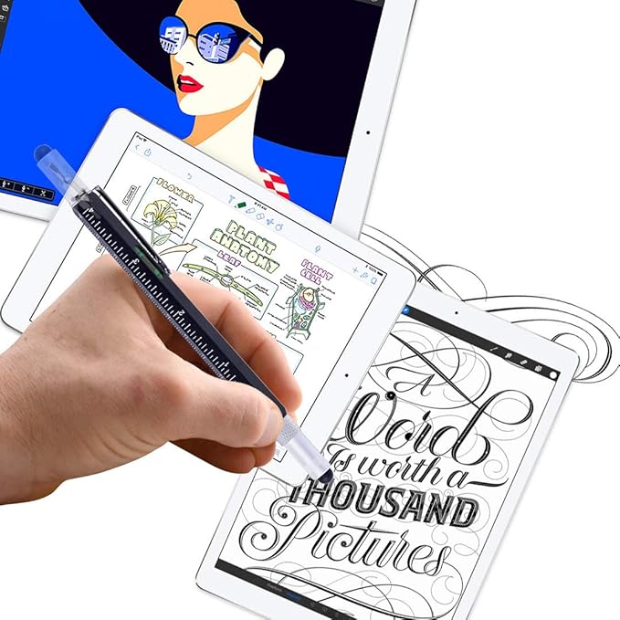 Dad Gifts for Fathers Day, 6 in 1 Multitool Pen, Stocking Stuffers for Mens Gifts for Him Husband, Father's Day for dad, Birthday for Men, Tools Cool Gadgets,Office Gift