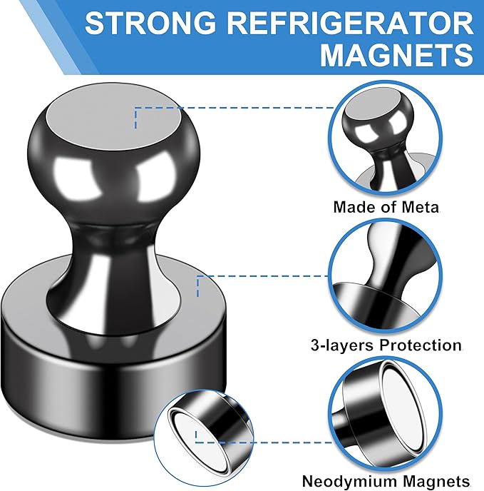 LOVIMAG Fridge Magnets 16Pcs Refrigerator Whiteboard Small Strong Magnet Classroom Kitchen Accessories Decorative Locker Set Decor Must Haves Office Calendar Refrigerador Magnetic Cute Crafts