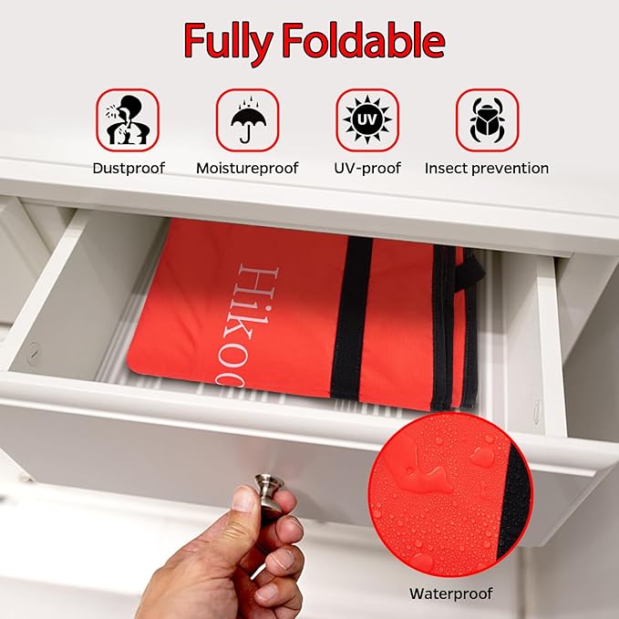 Christmas Tree Storage Bag 12 Ft Tall Tree Container/Holder Heavy Duty Oxford Dual Mesh Pockets,Moistureproof,Extra Large Christmas Tree Box for Big Xmas Tree Wide Opening Red(65X23X27in)