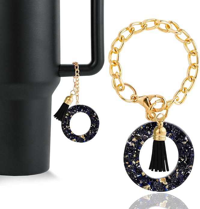 Letter Charm Accessories for Stanley Cup 1 PCS Cute Initial Keychain Handle Charm for Stanley Tumbler for Women