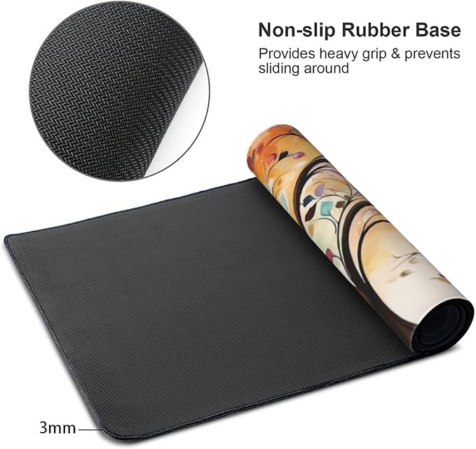 35.4 x 15.7 in, XXL Large Mouse Pad for Desk, Extended Keyboard Mouse Mat for Computer Office, Big Laptop Mouse pad, Gaming Pc-Colorful Leaf Tree