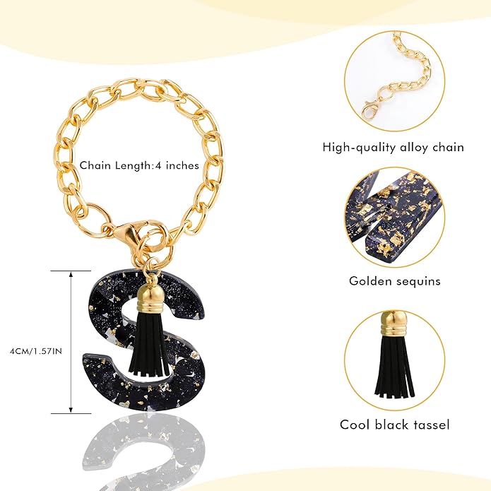 Letter Charm Accessories for Stanley Cup 1 PCS Cute Initial Keychain Handle Charm for Stanley Tumbler for Women