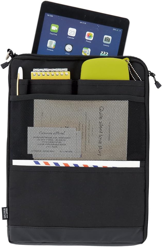 LIHITLAB Laptop Sleeve, Water & Stain Repellent, Vertical for Backpack, 13.4" x 9.8", Navy (A7683-11)