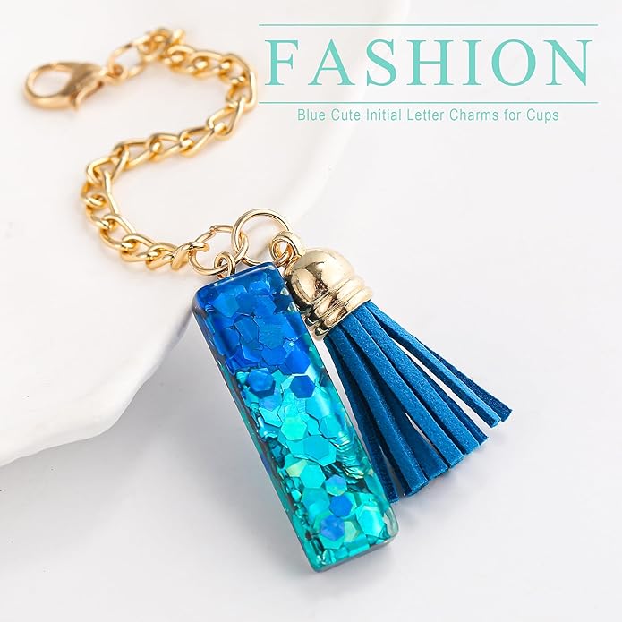 Letter Charm Accessories for Stanley Cup 1 PCS Cute Initial Keychain Handle Charm for Stanley Tumbler for Women