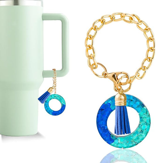 Letter Charm Accessories for Stanley Cup 1 PCS Cute Initial Keychain Handle Charm for Stanley Tumbler for Women