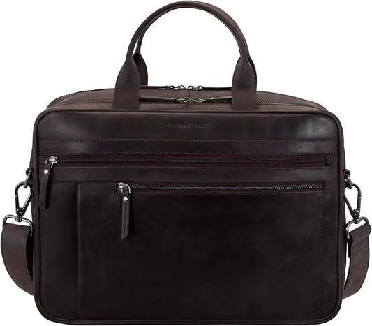 Marc Peter Laptop Bag Los Angeles I Leather Shoulder bag for 15.6 inch Laptop I Briefcase for men and women