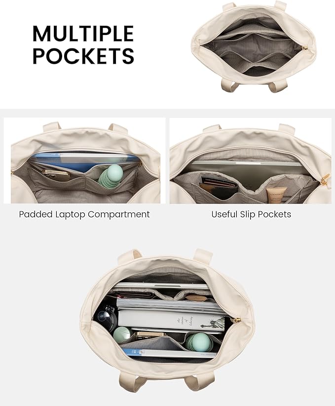 LOVEVOOK Tote Bag for Women，Lightweight Work Bag for Teacher, 15.6 Inch Laptop Bag，Large Shoulder Bag