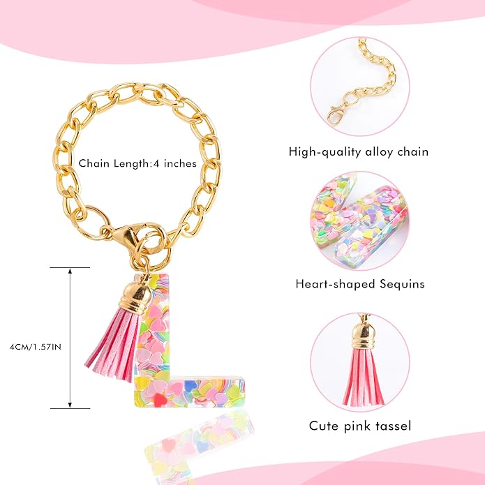 Letter Charm Accessories for Stanley Cup 1 PCS Cute Initial Keychain Handle Charm for Stanley Tumbler for Women